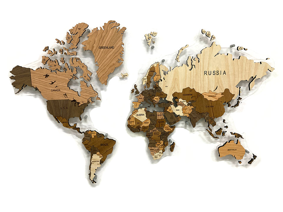 Карта-мозаика из ценных пород древесины