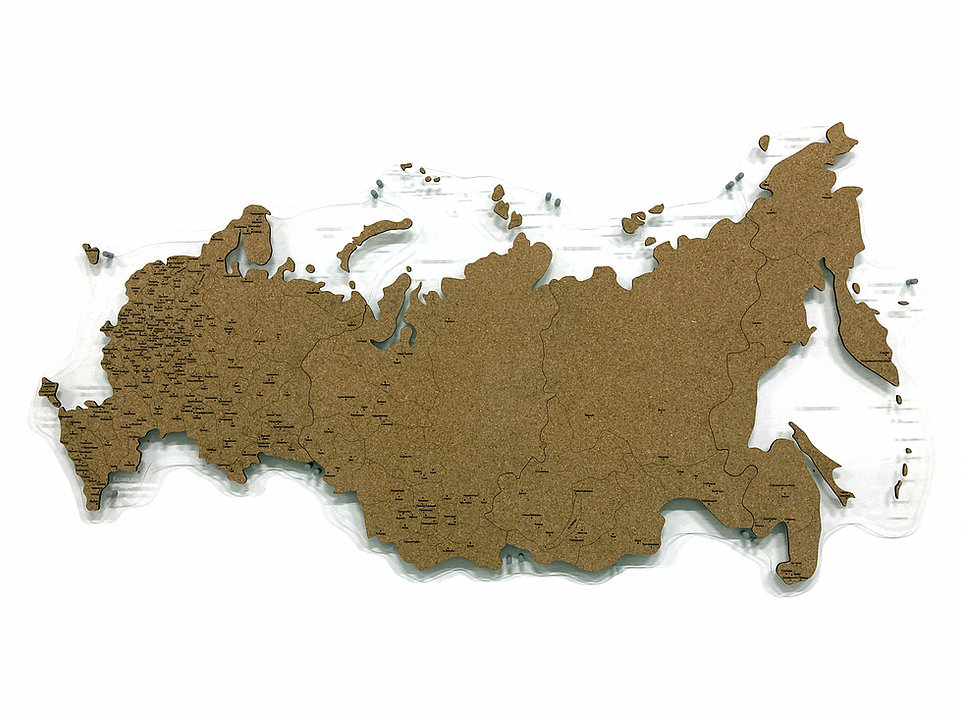 Карта России из пробки